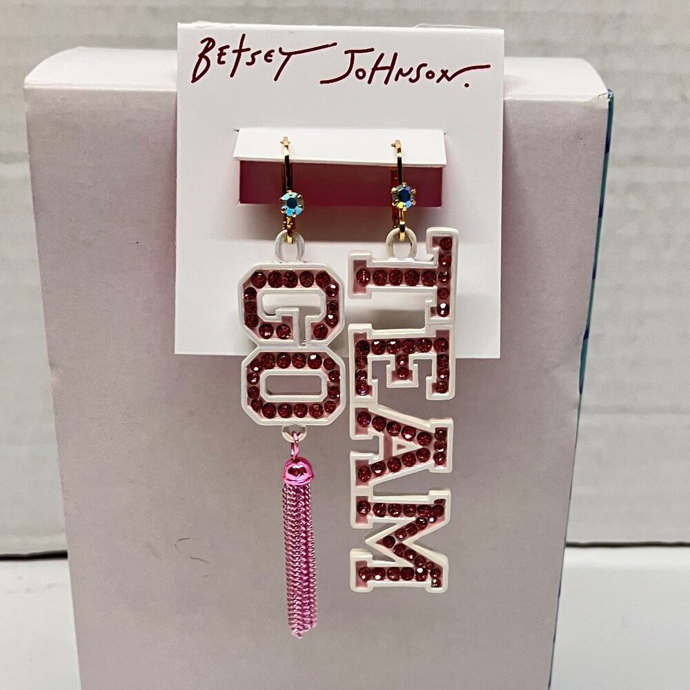 Betsey Johnson Go Team Mismatch Jewel Earrings